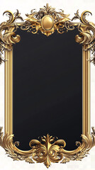 Set of gilded antique picture frames isolated on white background. frames for paintings antique gold gilding set isolated on white background, Frames a picture antiques set

