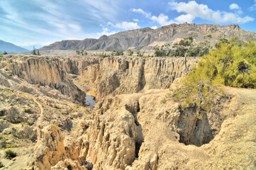 Moon Valley or Valle de la Luna erosion formations near La Paz, Bolivia