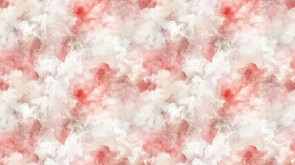 Fototapeta premium Seamless watercolor pattern with pastel paint strokes in beige and pink showcasing a delicate abstract marble texture suitable for modern design projects