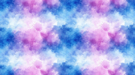 Fototapeta premium Seamless watercolor pattern featuring abstract blue purple and pink hues with a blurred liquid texture ideal for artistic backgrounds and creative projects