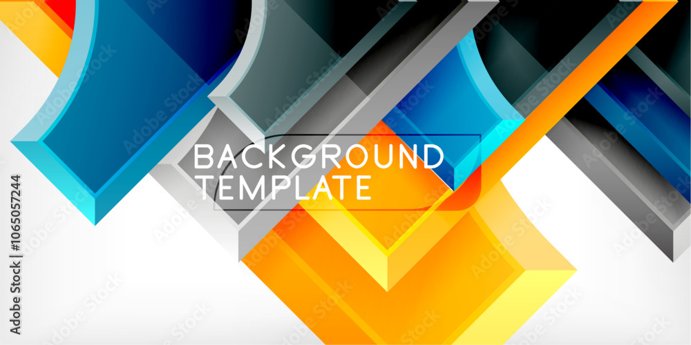 Aufkleber Geometric design abstract background - circles and triangles