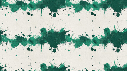 Obraz premium Seamless green paint splatter texture on white paper artistic backdrop for creative design