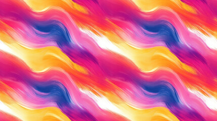 Fototapeta premium Colorful gradient seamless pattern featuring abstract brush strokes and curves ideal for modern interior design and digital arts