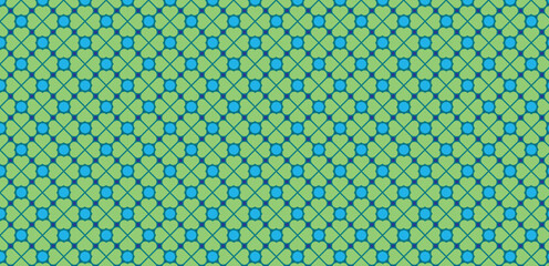 Geometric Clover leaf seamless pattern.