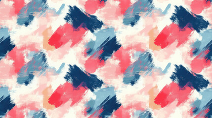Obraz premium Seamless pattern of softly brushed abstract strokes in varying hues ideal for textile and graphic design