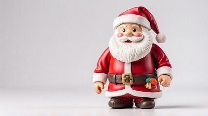 Obraz premium Santa Claus toy isolated on white background