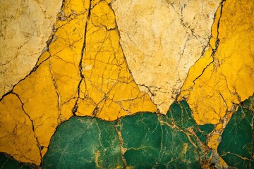 Marble Slab Texture Background with Yellow, Brown, and Green Tones
