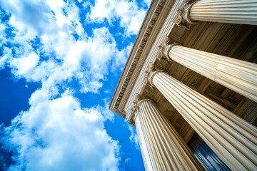  Antique Bank Building with columns.