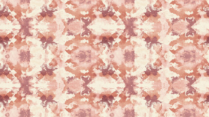 Naklejka premium Seamless dusty rose Persian abstract folk design pattern creative tie dye concept with ink textures perfect for textile or wallpaper applications