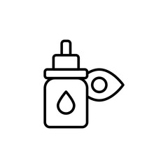 Obraz premium Eye drops outline icons, minimalist vector illustration ,simple transparent graphic element .Isolated on white background