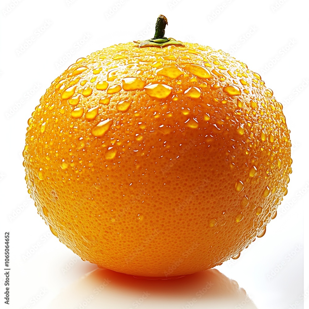 Poster vibrant fresh orange with dew drops signifying juicy and refreshing citrus : generative ai