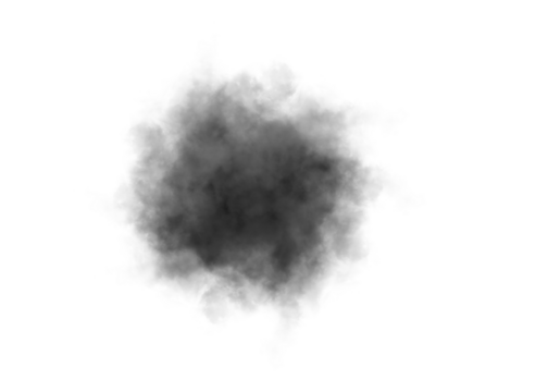 Realistic fog or smoke overlay, black cloud transparent background