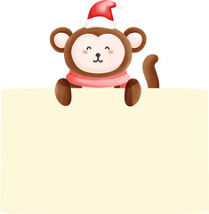 Fototapeta premium Christmas animal9.eps