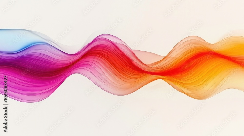 Poster vibrant abstract waves in gradient flow design