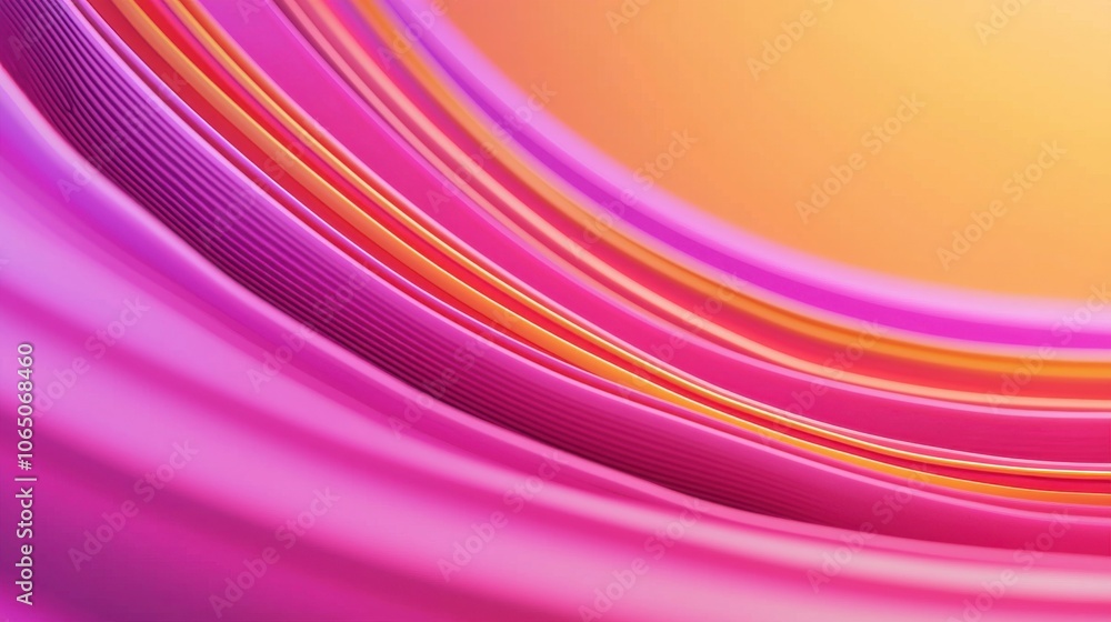 Poster colorful abstract waves in smooth gradient flow