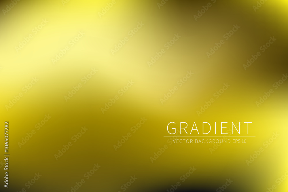 Aufkleber abstract blurred gradient background. gold gradient background with blurred fluid shape. vector illu
