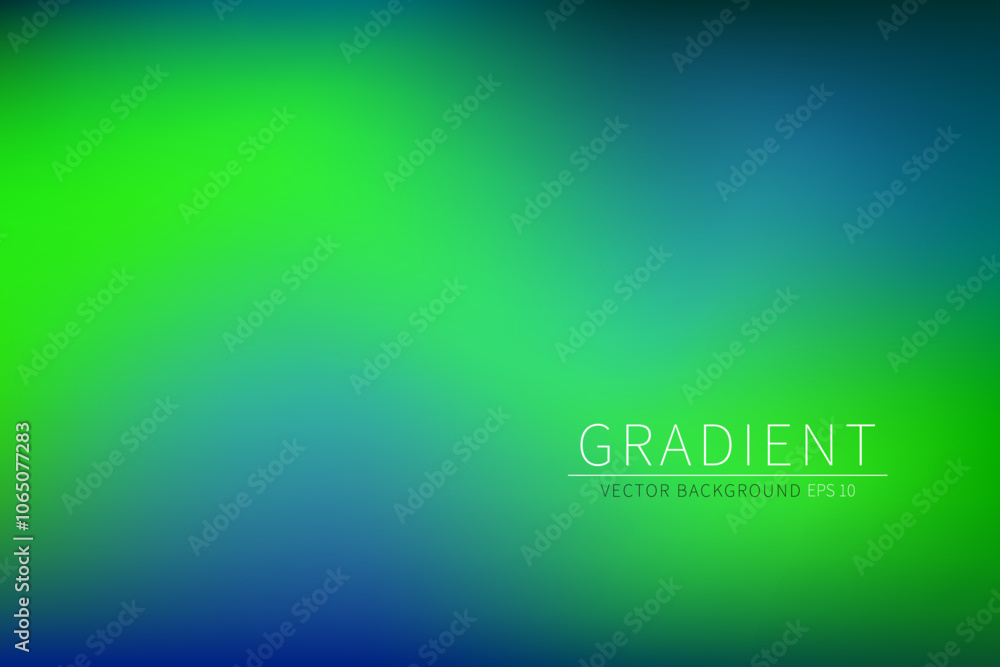 Poster green gradient background with blurred fluid shape. abstract blurred gradient background. vector ill