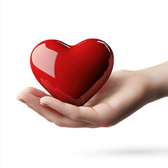 Obraz premium Hand Holding a Red Heart