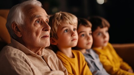 Obraz premium Grandparents Sharing Stories with Children