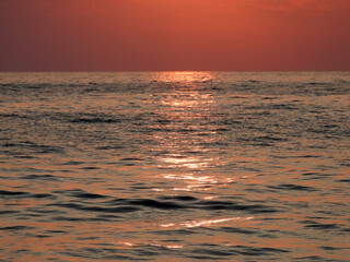 Obraz premium sunset by the Adriatic Sea in Poreč, Croatia