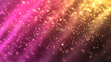 Obraz premium vibrant mix of pink and gold colors with soft bokeh effects creates dreamy atmosphere