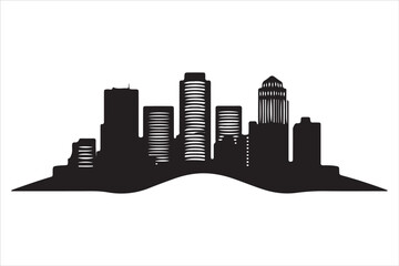 Fototapeta premium Boston Skyline Silhouette Print, Minimalist Boston Cityscape Silhouette Art vector