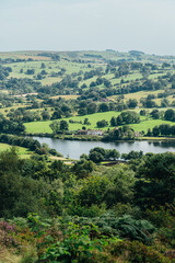 Fototapeta premium Teggs Nose, Ridgegate Reservoir, Trentabank Reservoir Circular, Peak District National Park, England, UK