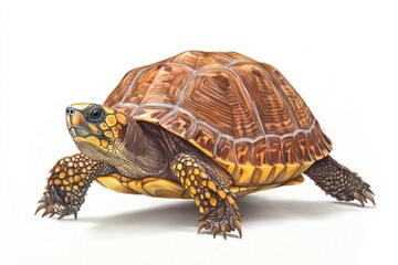 Obraz premium Coahuilan Box Turtle illustration in natural colors