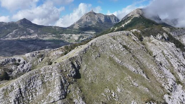 Aerial view of Lovcen National Park, Lovcen, Montenegro