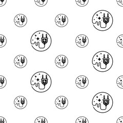 Electric Plug Icon Seamless Pattern M_2410002