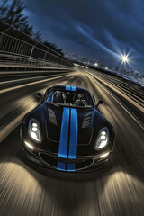 Fototapeta premium car driving on the road