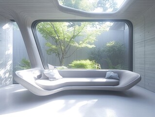 A rest area bathed in the sun with pillows