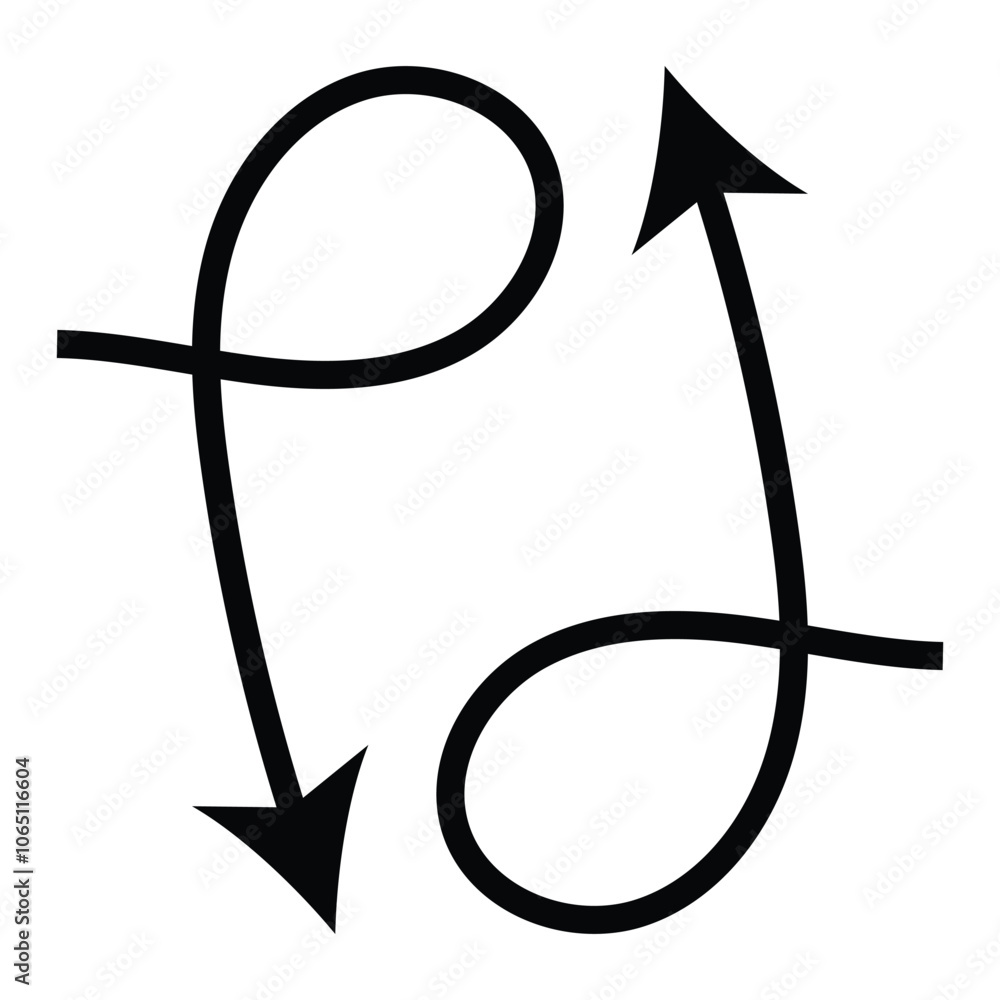Poster go straight this way one way only u turn left and right black arrow sign vector illustration. single