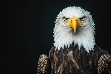 Obraz premium Front-facing bald eagle with a commanding presence