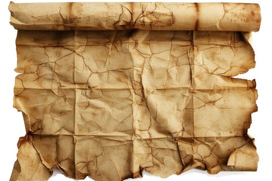 An Old, Rolled Up, Crumpled, and Burned Piece of Paper