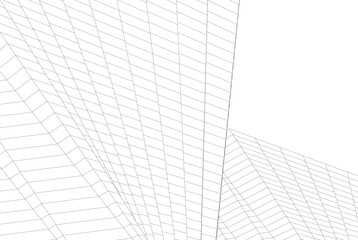Abstract architecture vector 3d drawing