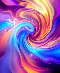 Obraz premium Vibrant Spiral Abstract Art