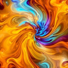 Obraz premium Cosmic Energy Swirl - Abstract Art