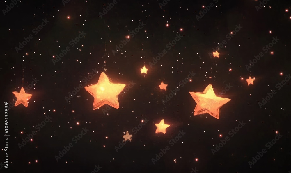 Poster An enchanting animated display of twinkling stars in a charming