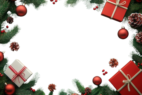 PNG Christmas decorations background ornaments. - Powered by Adobe