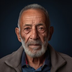 Obraz premium Casual portrait of elderly Egyptian man with diverse background emphasizing cultural heritage