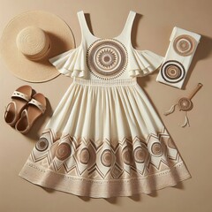 Geometric Circle Dress A flowy sundress with a geometric circle