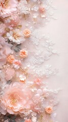 Fototapeta premium Elegant Floral Arrangement in Soft Pastel Colors