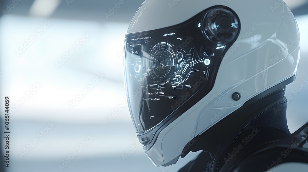 Poster futuristic automotive dashboard with augmented reality displays and intuitive controls