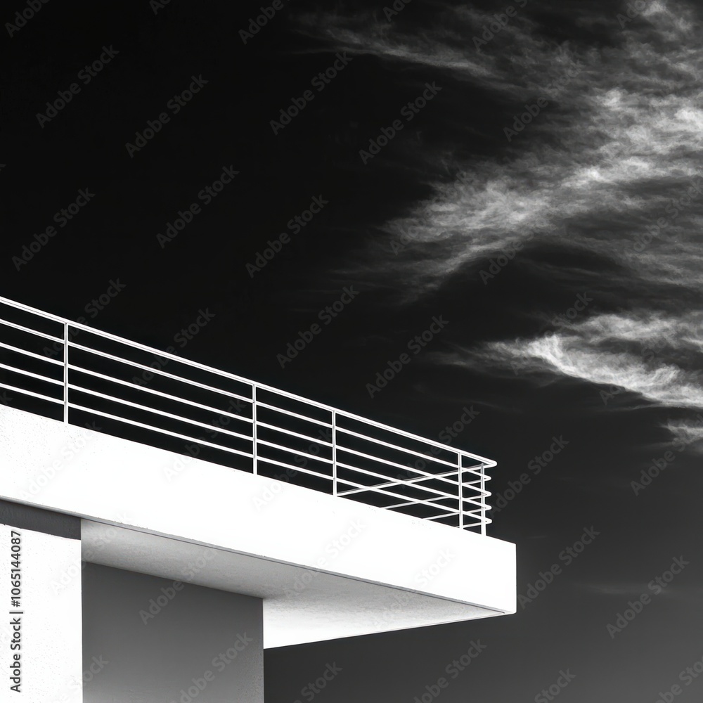 Poster discover modern architecture with crisp lines and bold design