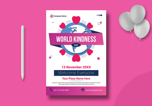 World Kindness Day Flyer Template