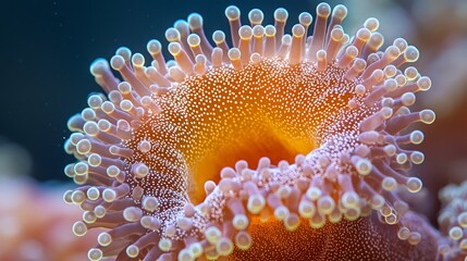 Intricate Close-Up of a Single Coral Polyp