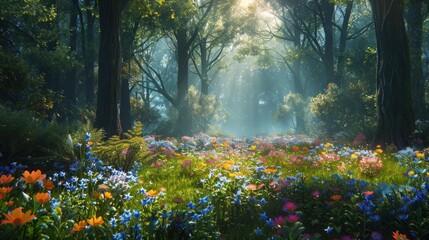 Obraz premium Enchanted Forest Meadow