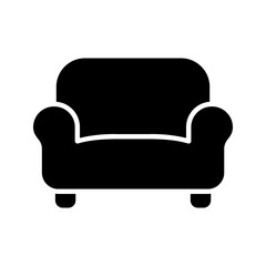 Sofa icon vector illustration color editable