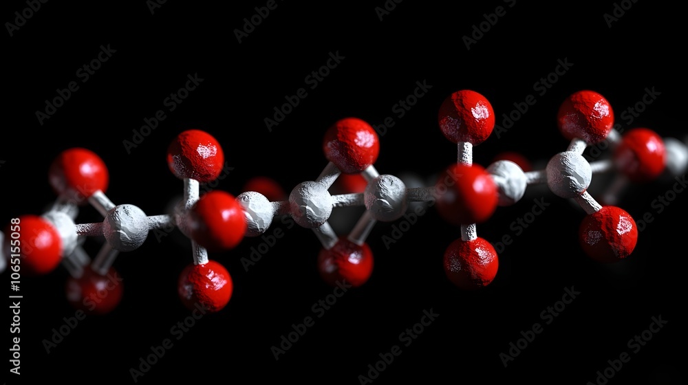 Aufkleber sleek 3d render of carnosine molecular structure,scientific and informative visualisation